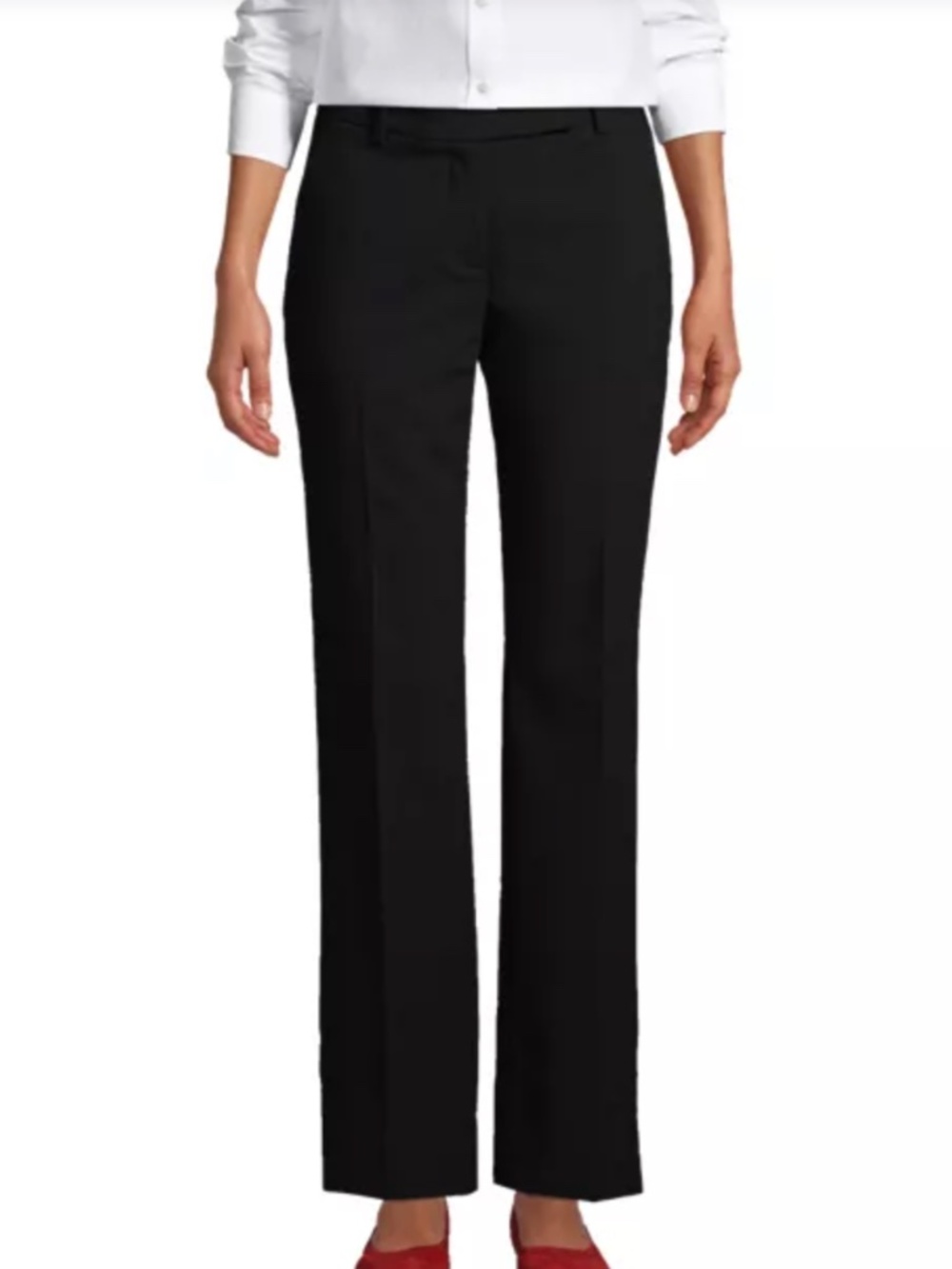Lands End Outfitters Women's Black Washable Wool Trousers, 14